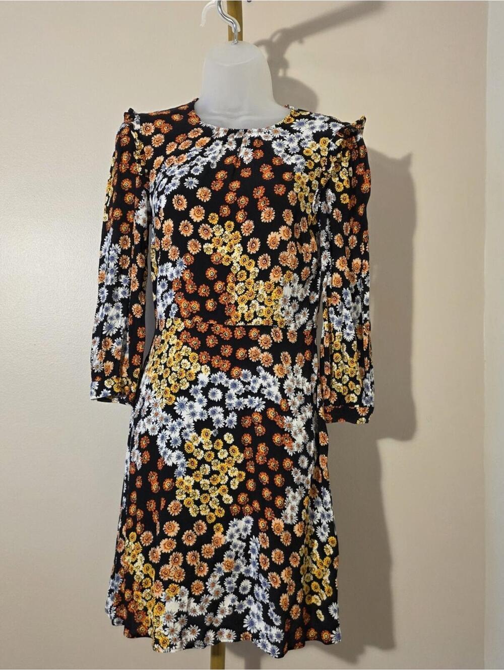 Boho Chic Warehouse Cutabout Daisy Print Ruffle sz 8
